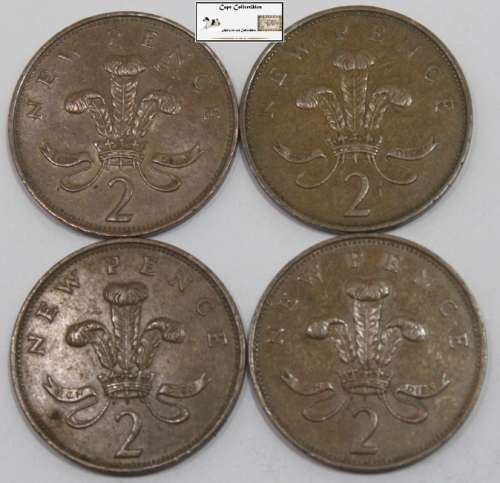 United Kingdom 2 New Pence Coin 1971 (Four) VF-20