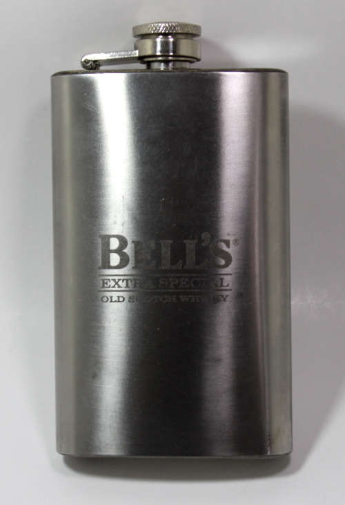 Bells Old Scotch Whisky Stainless Steel Hip Flask 5oz