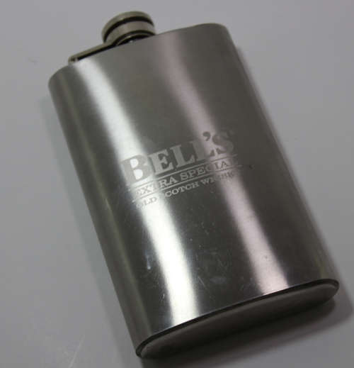 Bells Old Scotch Whisky Stainless Steel Hip Flask 5oz