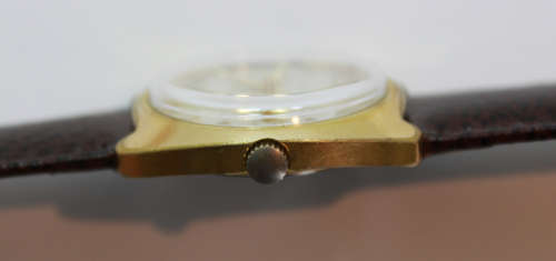 Rotary 21 Jewels Automatic Men`s Gold Plated Wristwatch New Leather Strap