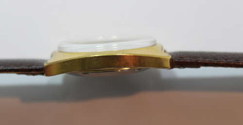 Rotary 21 Jewels Automatic Men`s Gold Plated Wristwatch New Leather Strap