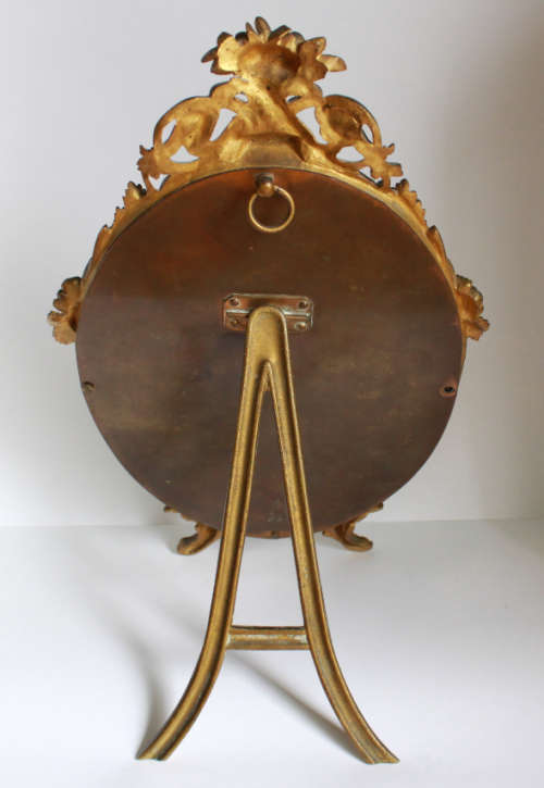 Antique French Empire Ormolu, Gilt Bronze Standing Picture Frame by PVMM Paris