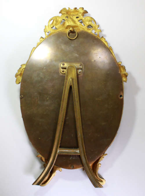 Antique French Empire Ormolu, Gilt Bronze Standing Picture Frame by PVMM Paris