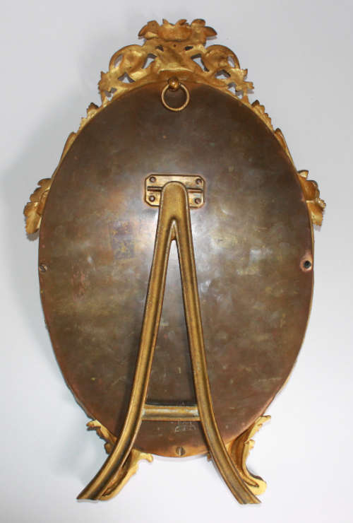 Antique French Empire Ormolu, Gilt Bronze Standing Picture Frame by PVMM Paris