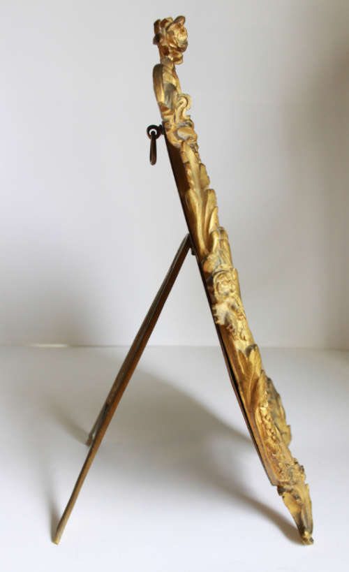 Antique French Empire Ormolu, Gilt Bronze Standing Picture Frame by PVMM Paris