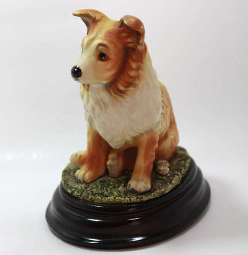 Border Collie Mounted on Solid Base Ornament by Border Fine Arts