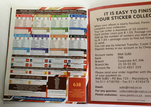 Official FIFA World Cup South Africa 2010 Sticker Album Unused Softcover Book