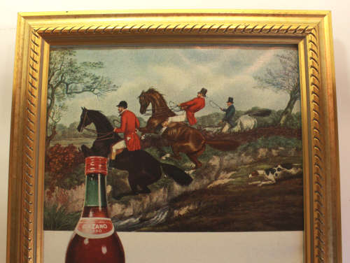 Cinzano Vermouth Vintage Advert in Gold Frame