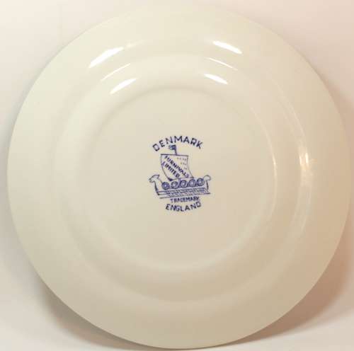 Set of 6 Furnivals Denmark Blue Dessert Plates