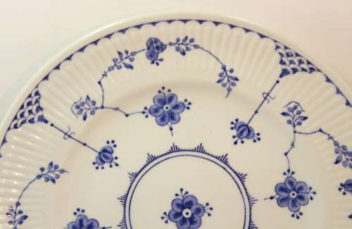 Set of 6 Furnivals Denmark Blue Dessert Plates