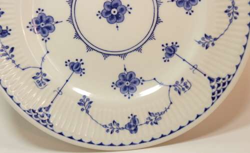 Set of 6 Furnivals Denmark Blue Dessert Plates