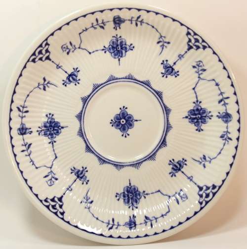 Set of 4 Furnivals Denmark Blue Bouillon Cup Underplates