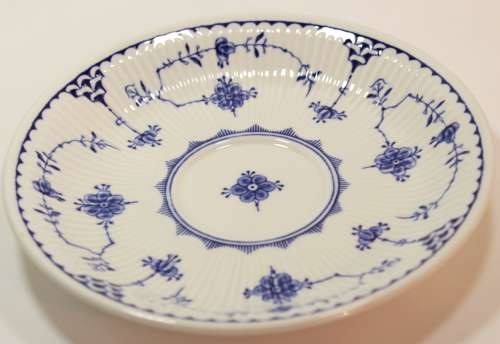 Set of 4 Furnivals Denmark Blue Bouillon Cup Underplates