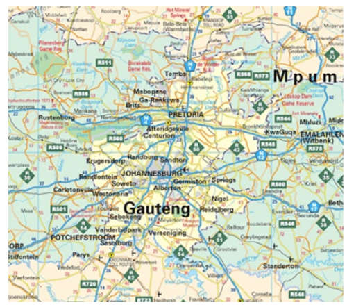 South Africa Provincial Wall Map Laminated