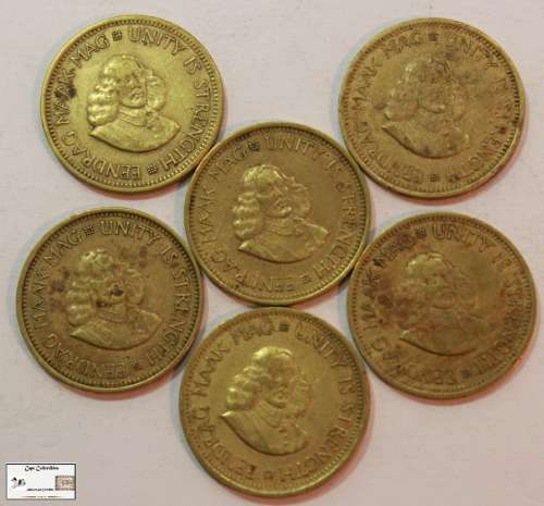 South Africa 1/2 Cent 1961 x 6 Coins VF20
