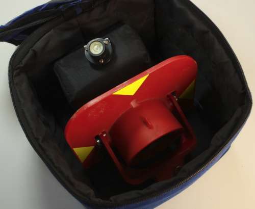 Leica Geosystems GPR111 Prism and Yoke Red-Yellow With Protective Pouch