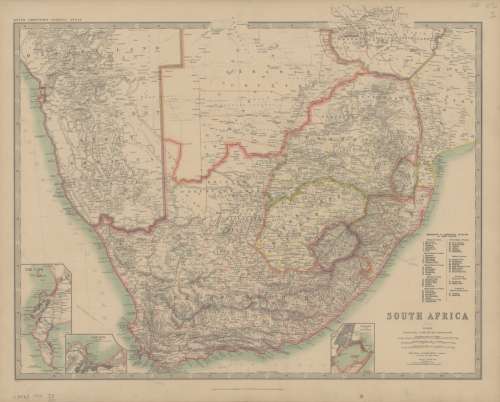 Union of South Africa Map 1910 by W and AK Johnston Digital Download