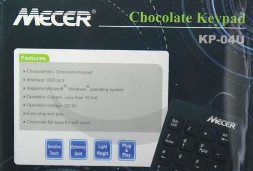 Mecer Chocolate Numeric Keypad USB KP-04U