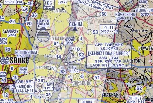 Digital Maps Southern Africa Aeronautical Charts ICAO Digital Download 1:500000 & 1: 1000000 Scale