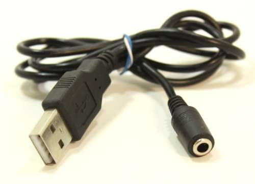 USB 2.0 Male 5 Volt to 4mm Power Connector Charging Adapter Cable 3A/2A/1A - 0.8m