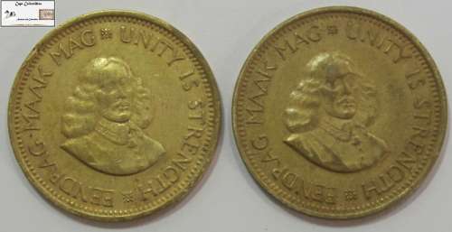 South Africa 1/2 Cent 1962 x 2 Coins VF20 Circulated
