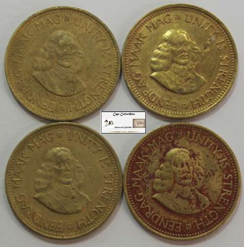 South Africa 1/2 Cent 1964 x 4 Coins VF20 Circulated