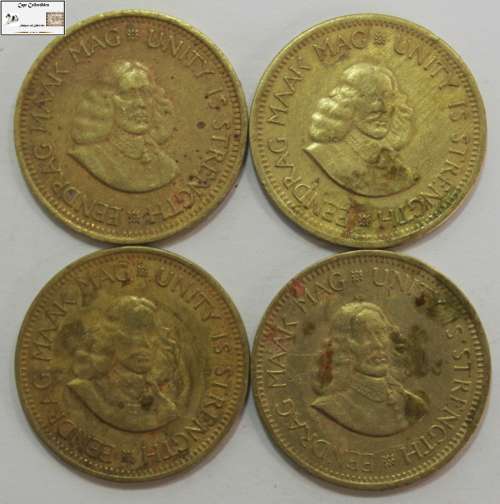 South Africa 1/2 Cent 1961 x 4 Coins VF20 Circulated