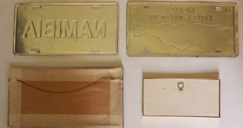 4 x Bar Signs and Mirrors - Namibia & Harley Davidson Plates & Cold Beer & Cigarettes