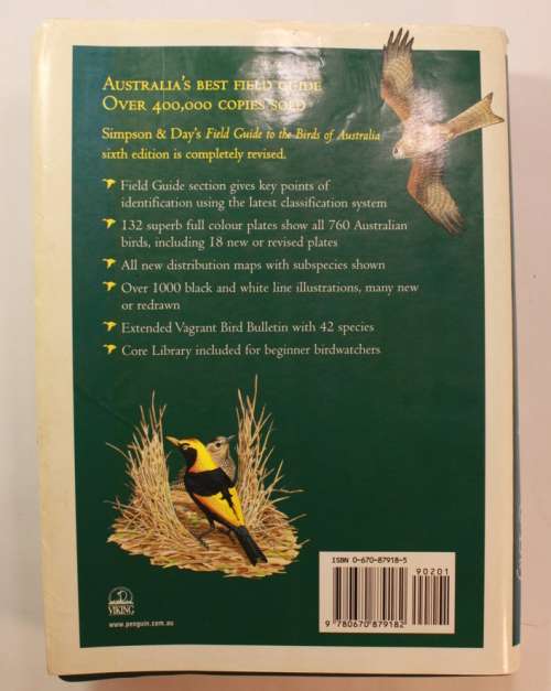 Field Guide to the Birds Of Australia by Simpson & Day Softcover Book