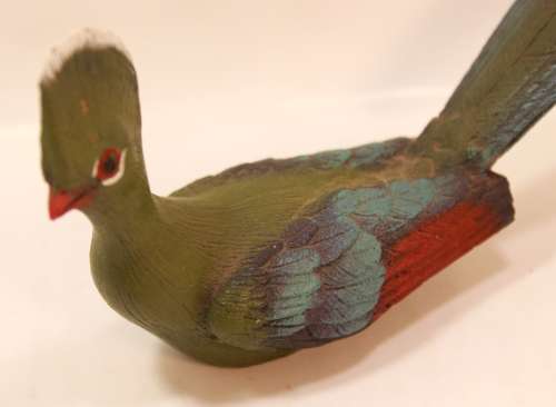 Small Bluebird and Knysna Loerie, Pair of Ornamental Figurines