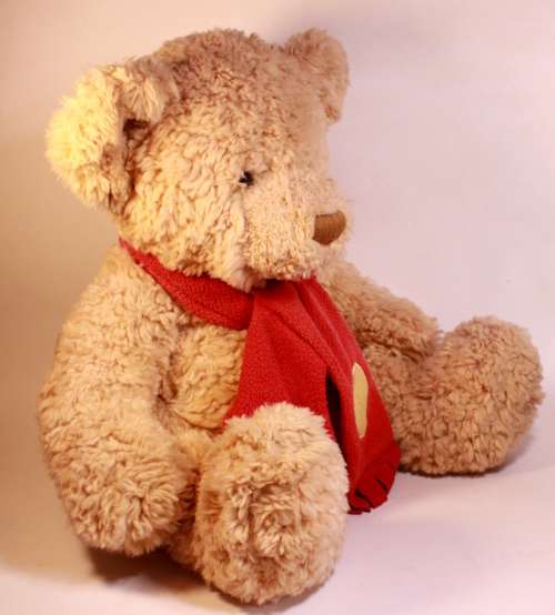 Russ Berrie Large Brown Teddy Bear With Scarf Item SS731