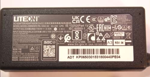 Liteon PA-1650-50 65Watt AC-DC Adapter Power Supply For Acer Laptops