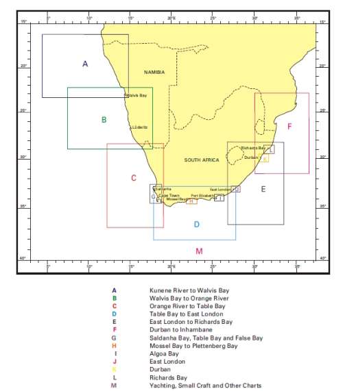 South Africa Nautical Charts Digital Format on 16GB USB Flash Drive
