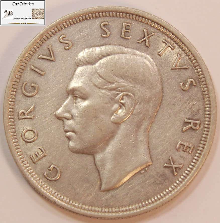 South Africa 5 Shillings 1951 Coin`Springbok` Circulated