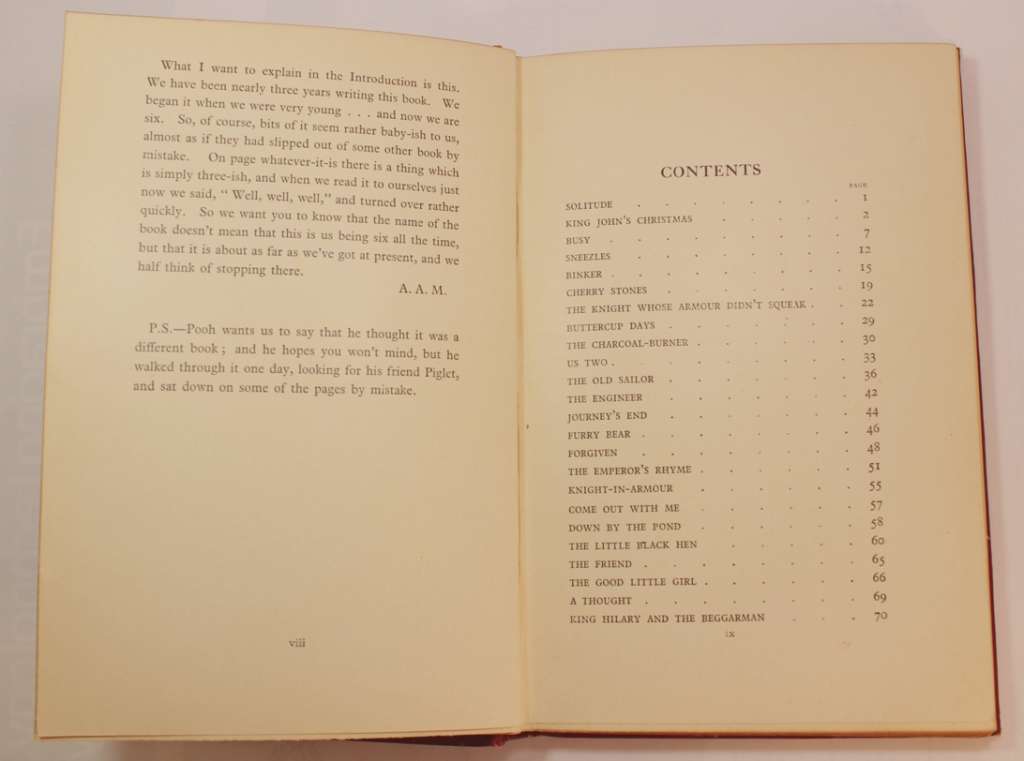 Now We Are Six by A.A. Milne Hardcover Book First Edition 1927 Methuen