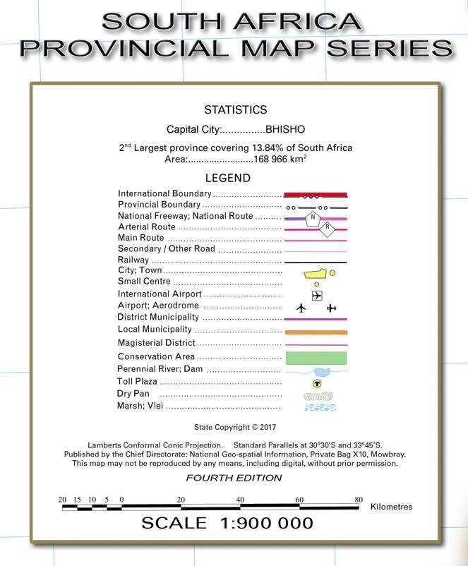 Eastern Cape Provincial Map - Printed Map