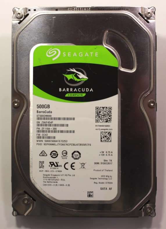 Seagate Barracuda 500GB SATA 3.5` Hard Drive ST500DM009 - 7200RPM Refurbished