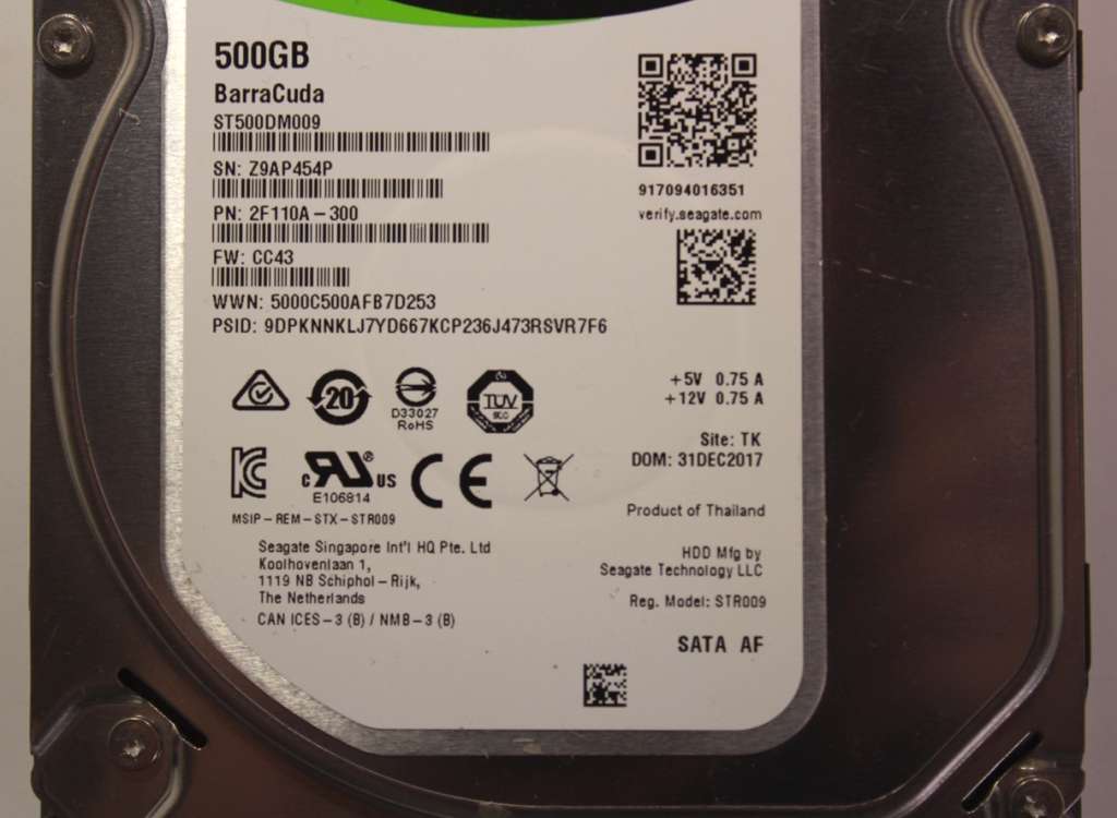 Seagate Barracuda 500GB SATA 3.5` Hard Drive ST500DM009 - 7200RPM Refurbished