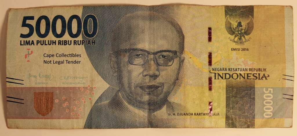 Indonesia 50000 Rupiah Bank Note Fine Circulated