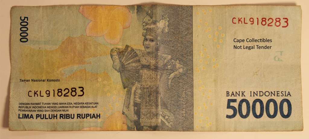 Indonesia 50000 Rupiah Bank Note Fine Circulated