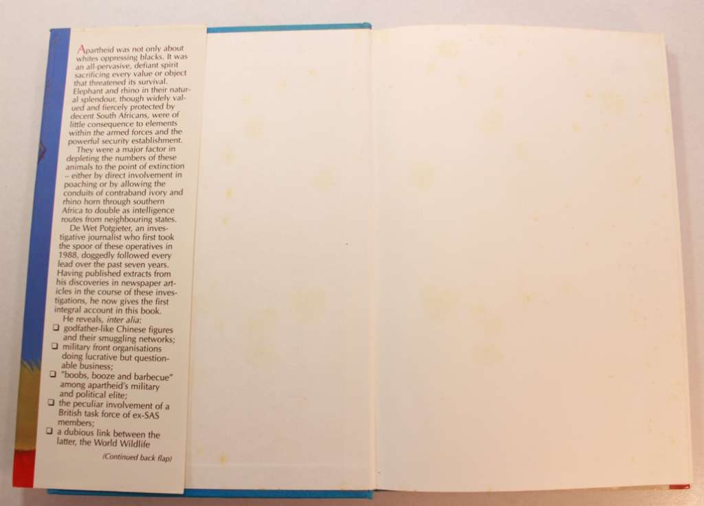 Contraband: South Africa & International Trade in Ivory & Rhino Horn by De Wet Potgieter Hardcover