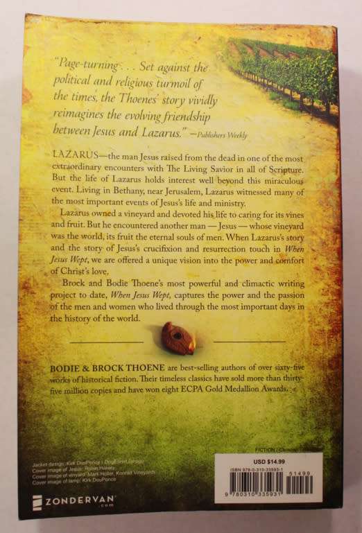 When Jesus Wept Jerusalem Chronicles Book 1 by Bodie & Brock Thoene Softcover Book