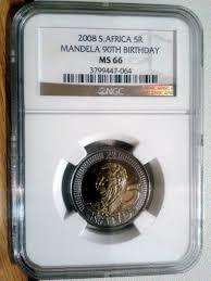 2008 Mandela R5 - MS66 NGC Graded