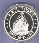 R.M.S. TITANIC APRIL 1912 SILVER COMMEMORATIVE COIN NEW