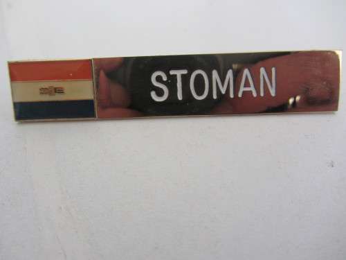 NAME PLATE STOMAN OLD S.A.FLAG