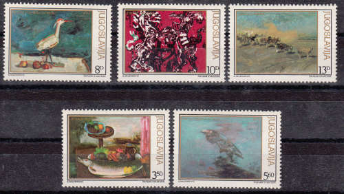 THEMATIC PAINTINGS  SET JUGOSLAVIA UNMOUNTED MINT