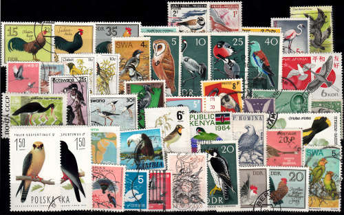 THEMATIC BIRDS MIXED LOT MAINLY FINE USED