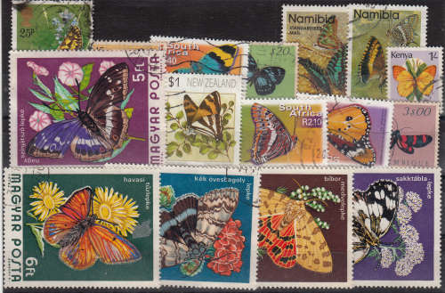 THEMATIC BUTTERFLIES MIXED USED LOT