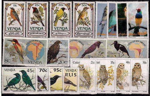 THEMATIC BIRDS MIXED LOT VF MINT