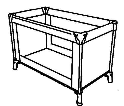 Camping Cot / Folding Cot with Bassinet / Changing Table Black and Blue (AS NEW)